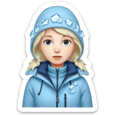 female ice sculptor sticker