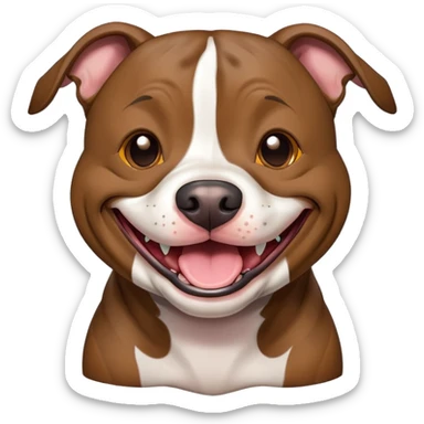 Brindle pitbull who is happy sticker