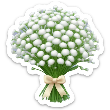 baby’s breath flower bouquet  sticker