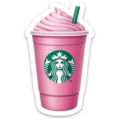 pink starbucks cup sticker
