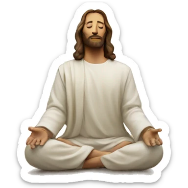 jesus meditating sticker