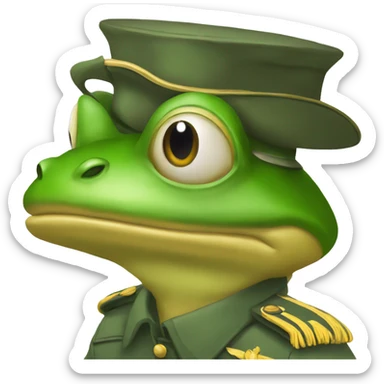 une grenouille militaire  sticker