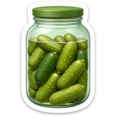 a jar of pickles sticker