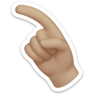 The point finger bent inwards and shaking the bent finger up and down gently sticker
