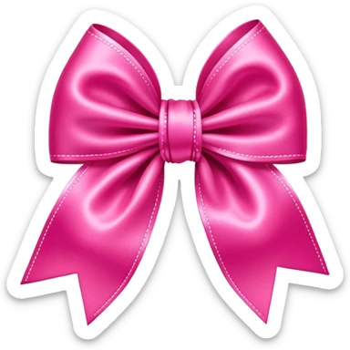 Hot pink bow sticker