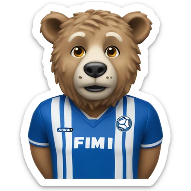 Bär mit Hertha Trikot sticker