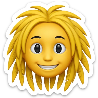 Dreadhead emoji but make him yellow emoji  sticker