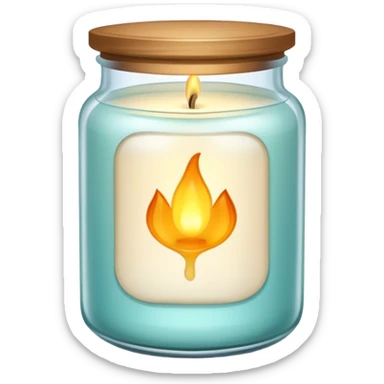   scented candle in a jar sticker