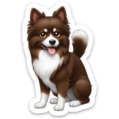Spitz chocolate dark with brown seated sticker