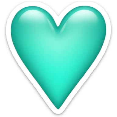 Light teal heart sticker
