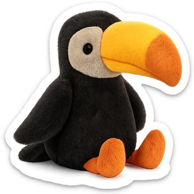 cute toucan jellycat plushie sticker