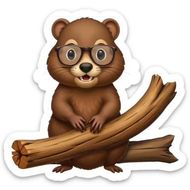 spectacled beaver sticker