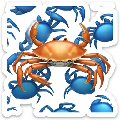 Blue crab sticker