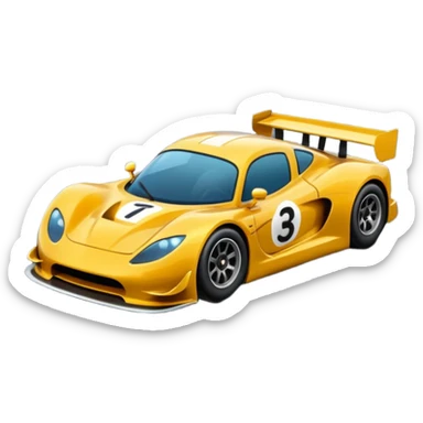race car with track and cool background sticker