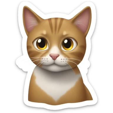 Gato con su dueña abrazados  sticker