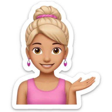 an ios genmoji for a cute indian bratz girl sticker