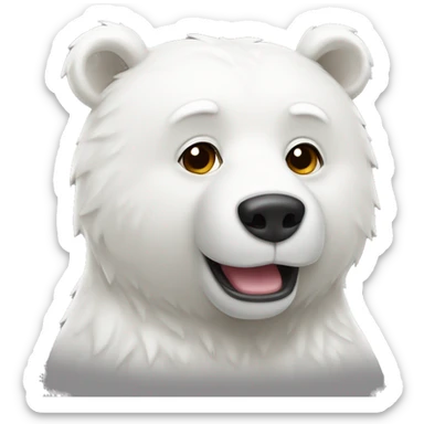 White bear￼ sticker