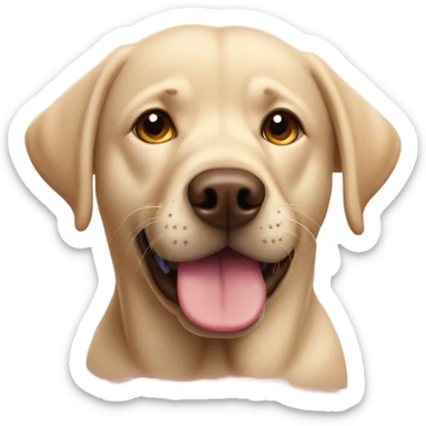 Labrador with lots of slobber sticker