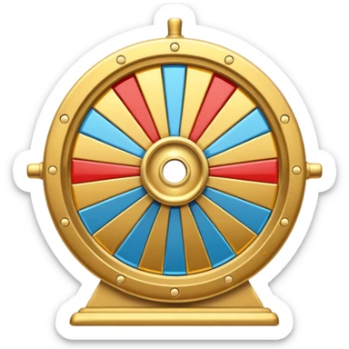wheel of fortune with 10 segments sticker