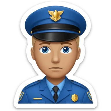Blue eyed correctional sergeant baker sticker