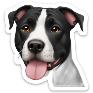 fully black amstaff sticker