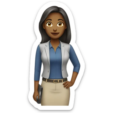 female out of office sticker
