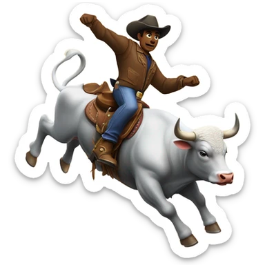 Bull rider sticker