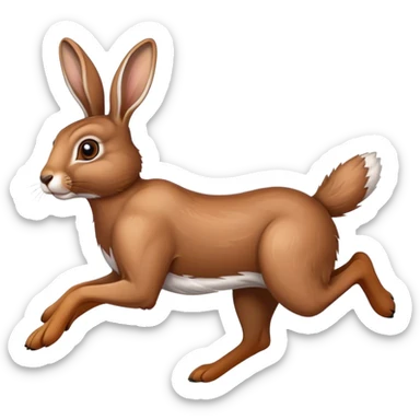Running hare sticker