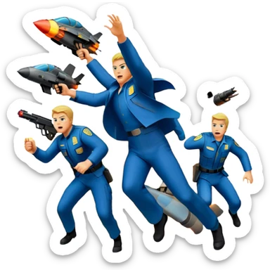 Icon for Action Movies: A photorealistic, vibrant collage in the style of a movie poster, featuring intense action scenes—explosions, high-speed chases, and dramatic close-ups of characters in combat. The design should capture the adrenaline-pumping energy of action films. Transparent background. sticker