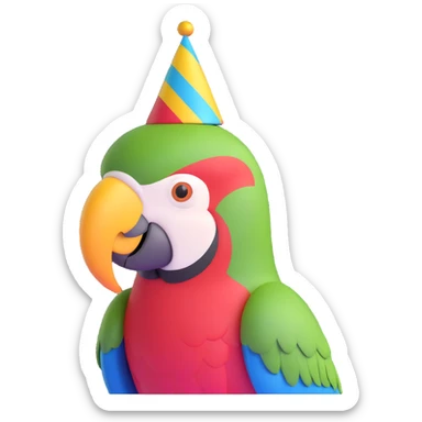 festive party parrot sticker