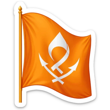 Use orange flag and sikh emoji this 🪯 and make sure emoji fit in Flag  sticker