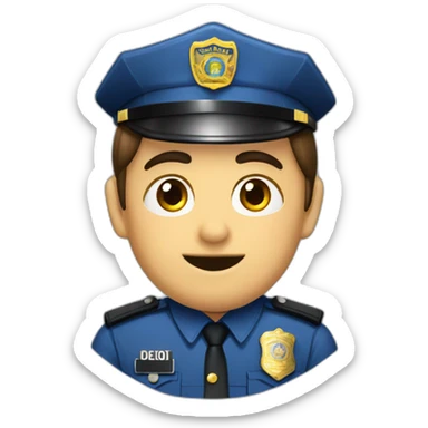 Policía con perilla sticker