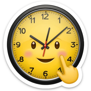 Regulate yellow emoji with doing the clock it sign like how they do on Zeus baddies  sticker