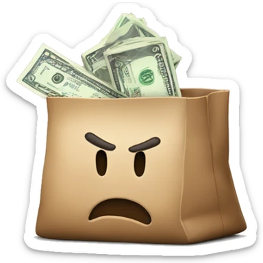 Un ladrón con una bolsa de dinero  sticker