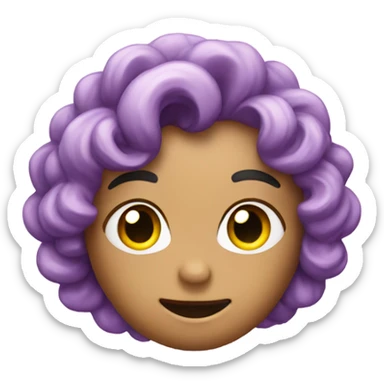 Lilac heart with sparkles sticker