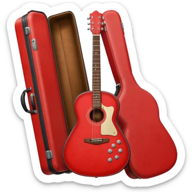 red Guitar Case sticker