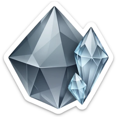 Crystals Grey sticker