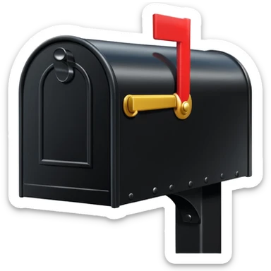black unified mailbox №90210 on black post sticker