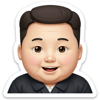 Baby face Kim Jong Un   sticker