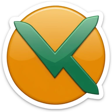 Green check mark with high flick no background sticker