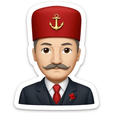 Atatürk kafasında şamkayla sticker