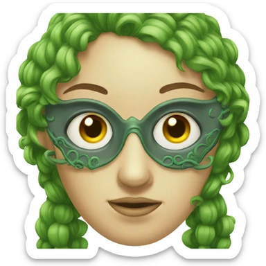 A nymph mask with four eyes sticker