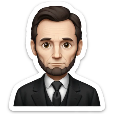 Abraham Lincoln front view sticker