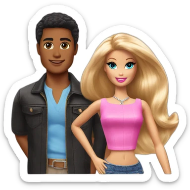 Barbie et ken sticker