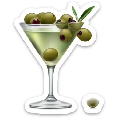 Dirty martini with olives sticker