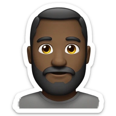 hombre musculoso con barba negra sticker