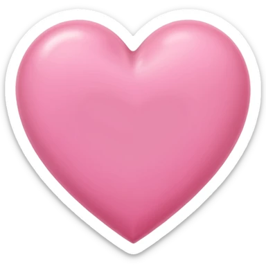 A drawing pink empty heart that looks like it's drawn by hand sticker