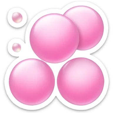 3 light pink bubbles sticker