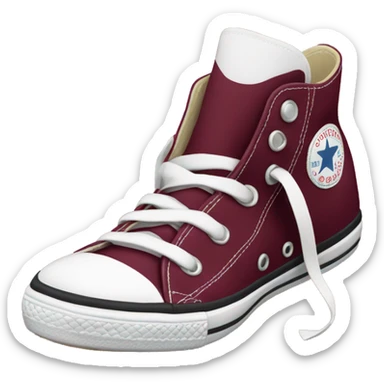 Burgundy Converse  sticker