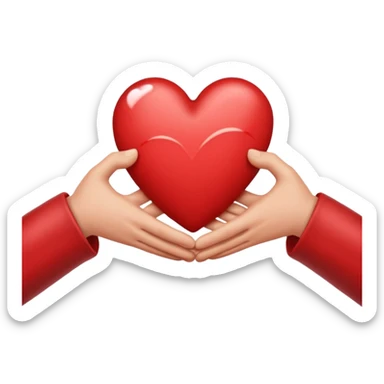 hand shake + Heart sticker